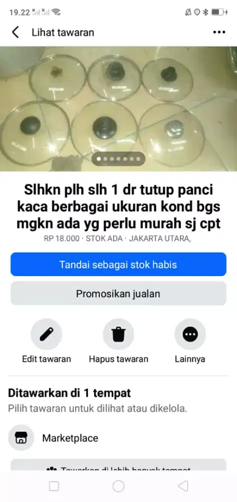 Slhkn plh slh 1 dr tutup panci kaca berbagai ukuran kond bgs mgkn prlu