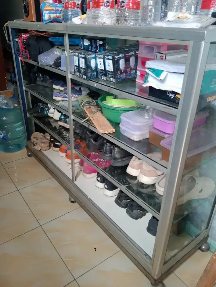 Dijual Etalase kaca warung