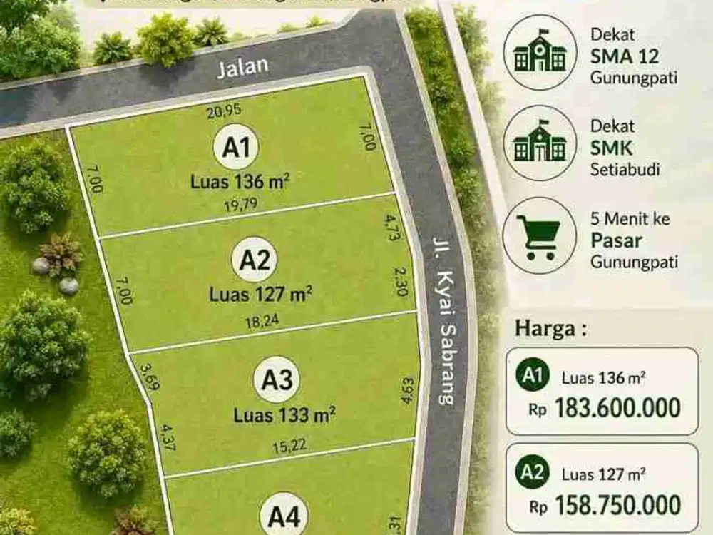 tanah kavling murah deket sma 12 di gunungpati