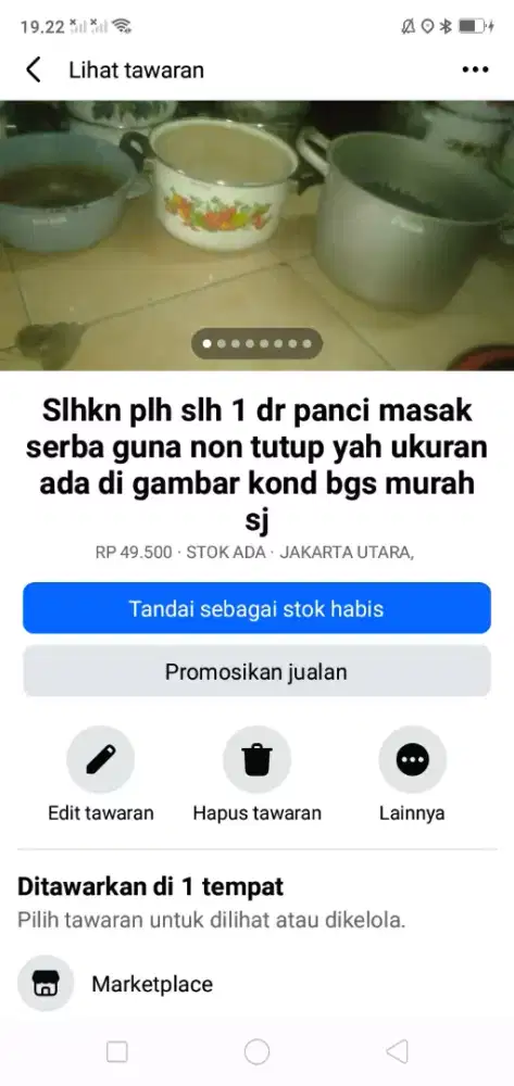 Slhkn plh slh 1 dr panci masak serba guna non tutup kond bgs hrg murah