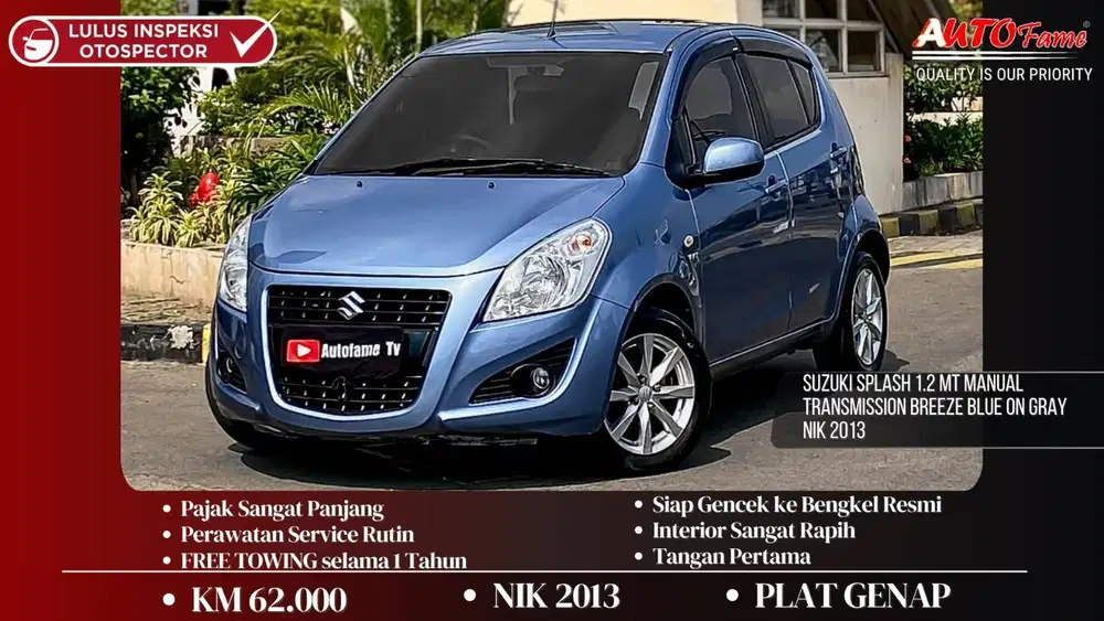 KM62RB Suzuki Splash 1.2 MT Manual Transmission Breeze Blue On Gray NI