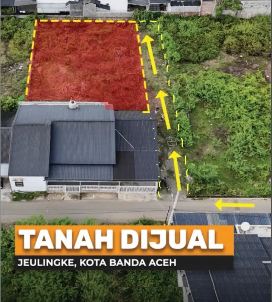 BU,Jual Bwah Hrga Pasaran Tanah SHM Jeulingke Gratis Biaya Balik Nama