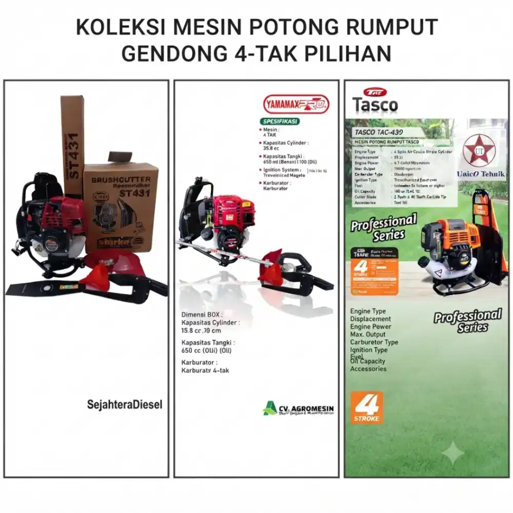 Mesin Potong Pemotong Rumput 4 Tak Bensin Gendong STARKE YAMAMAX TASCO