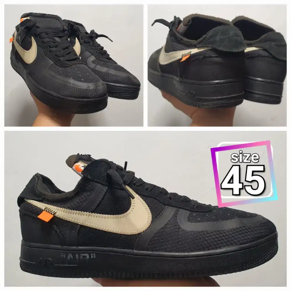 Sepatu sneaker Nike Air Force 1 Off-White size 45 Second Original