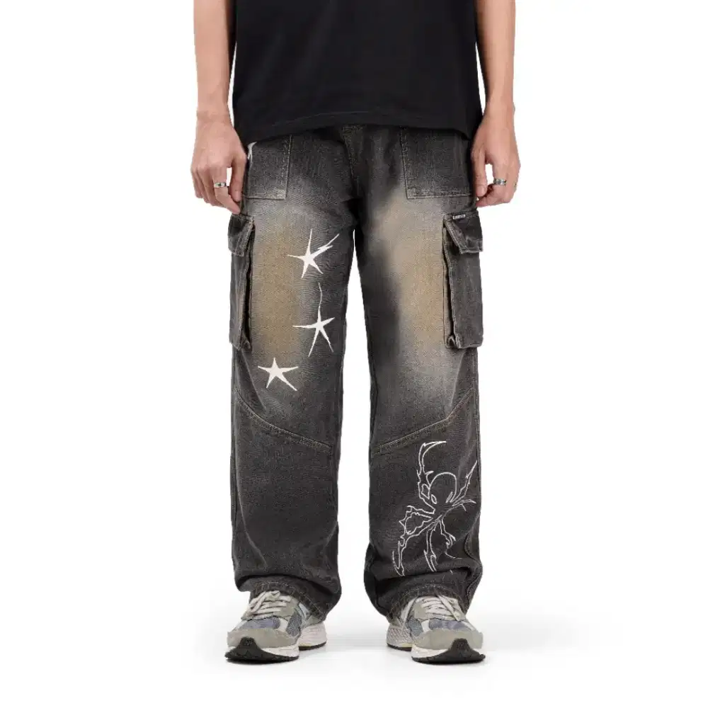 Cargo Denim Pants Baggy Fit Rune | SIZE 32