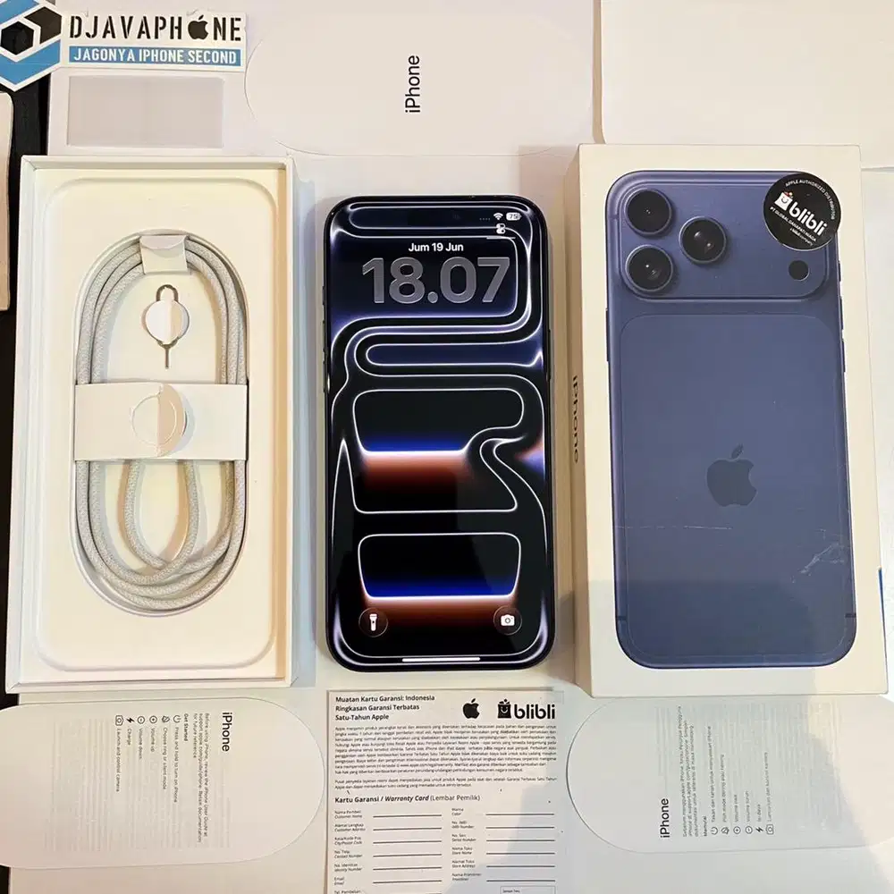 iPhone 17 Pro Max 512GB BH 100% Garansi Resmi iBox 15 April 2027