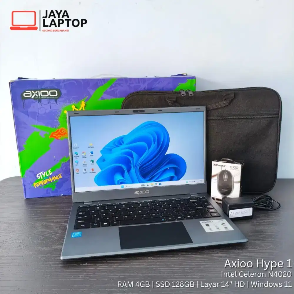 Axioo Hype 1 Celeron 4/128GB 14 inch Laptop Second Bekas Murah
