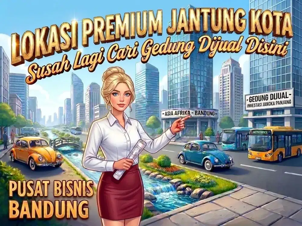 JUAL GEDUNG DI ASIA AFRIKA, BRAGA, BANDUNG KOTA.