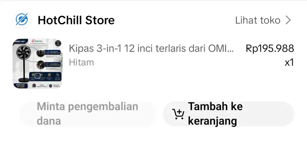 kipas 12 inch masih bagus dan dingin