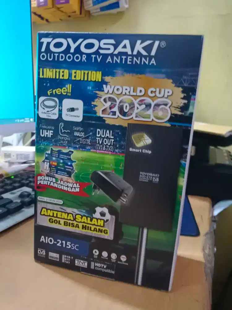 Antena TV Indoor Outdoor Toyosaki 235SC Boster Kabel 10M