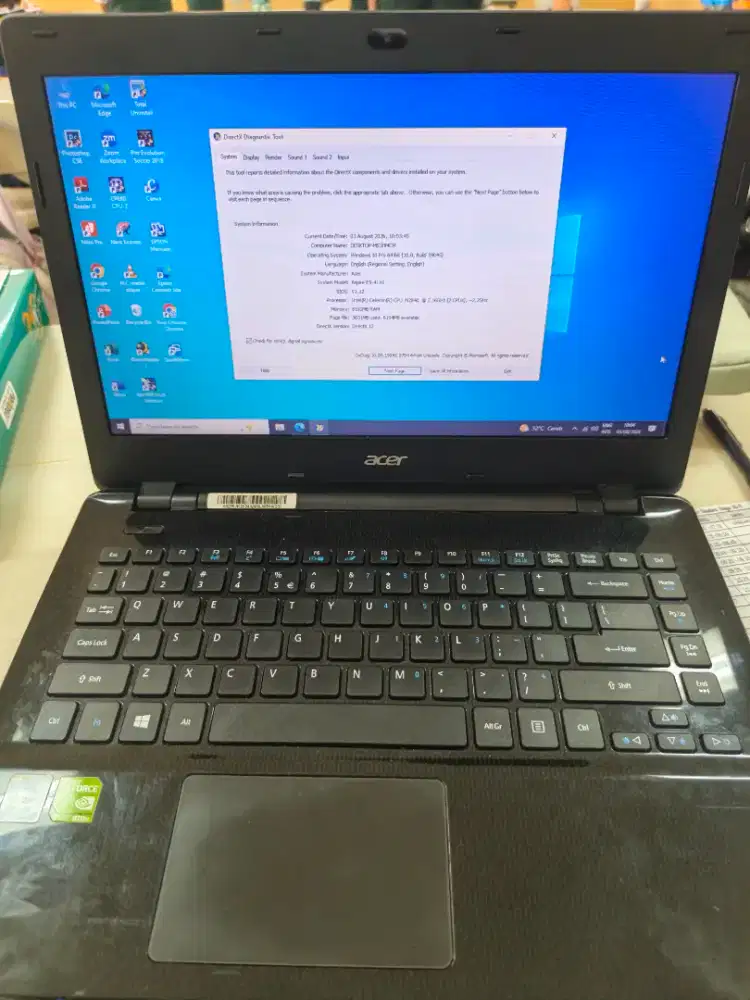 Acer Aspire E5-411G (sudah upgrade RAM)