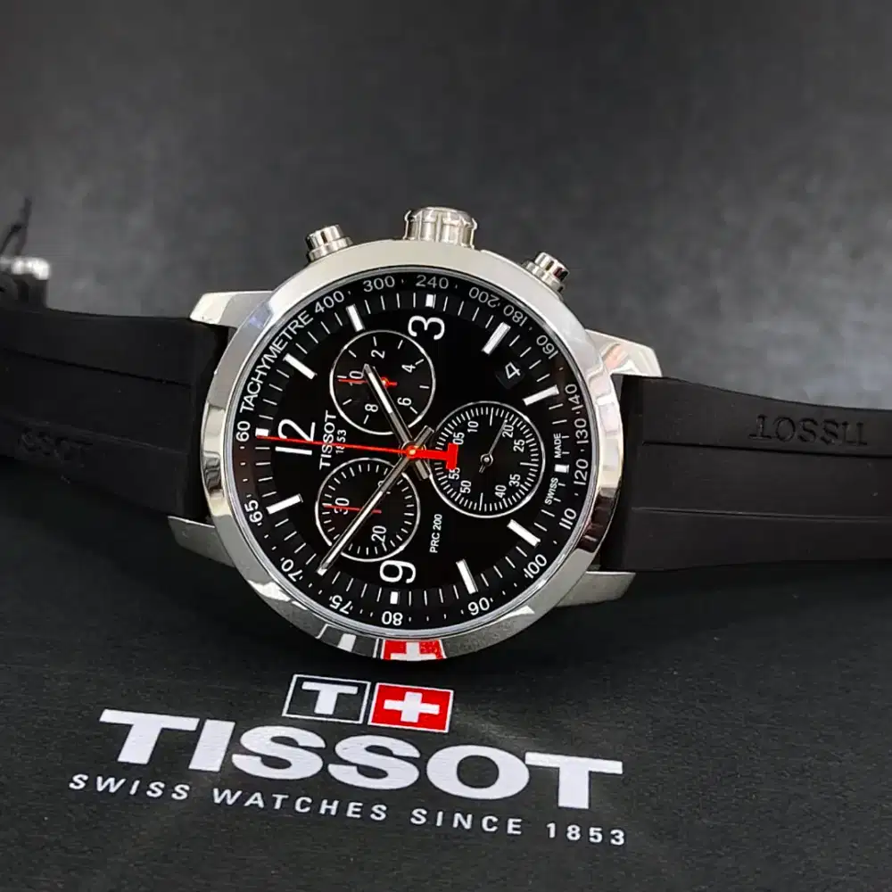 TISSOT T-Sport T114.417 PRC 200 Chronograph Black Dial Black