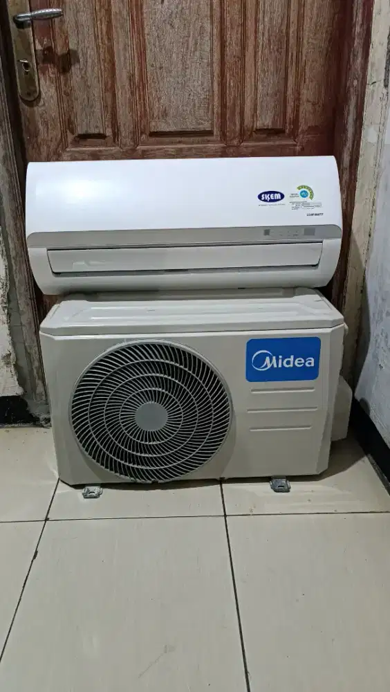 ac midea second 1/2 pk low watt original garansi 6 bulan