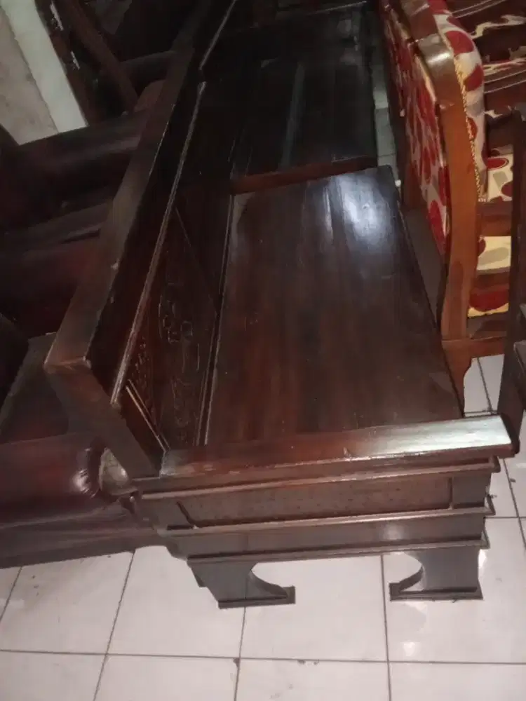 Kursi tamu kayu jati model minimalis sudut L