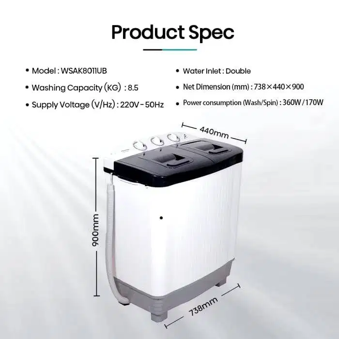 Mesin cuci Hisense WSAK8011UB