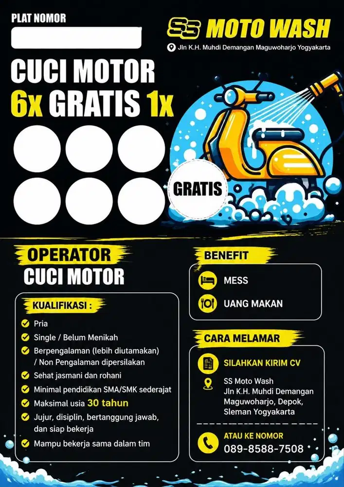 Operator cuci motor