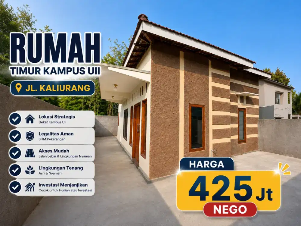 425 Jt Nego Jual Rumah Utara Stadion Maguwoharjo