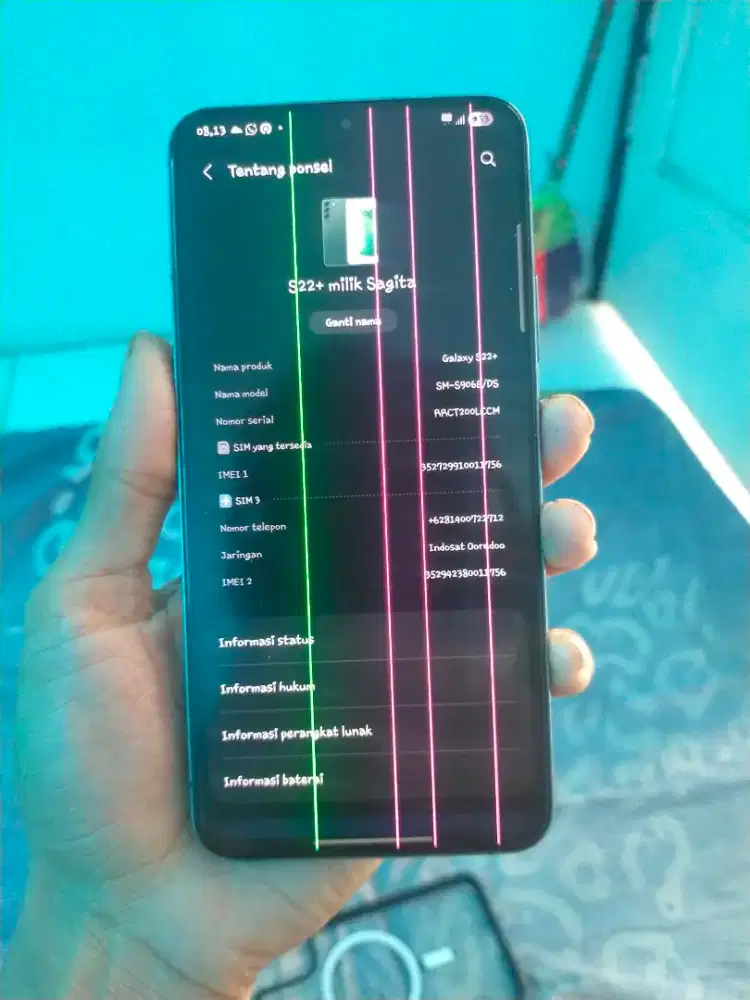 hp Samsung S22 plus ram 8 penyimpan 256 GB resmi Indonesia fisik mulus