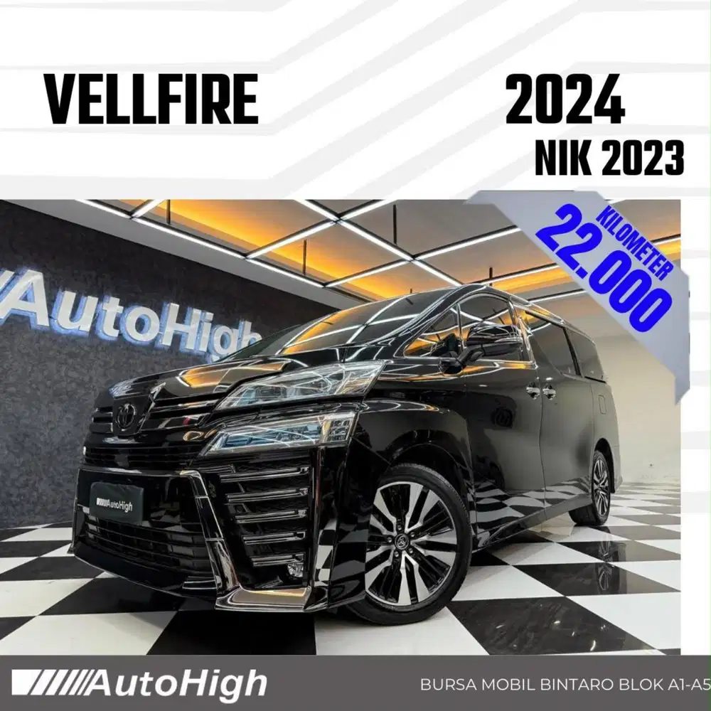 DP10% [Km22.000] Vellfire G 2023 Black Reg 2022 #AUTOHIGH