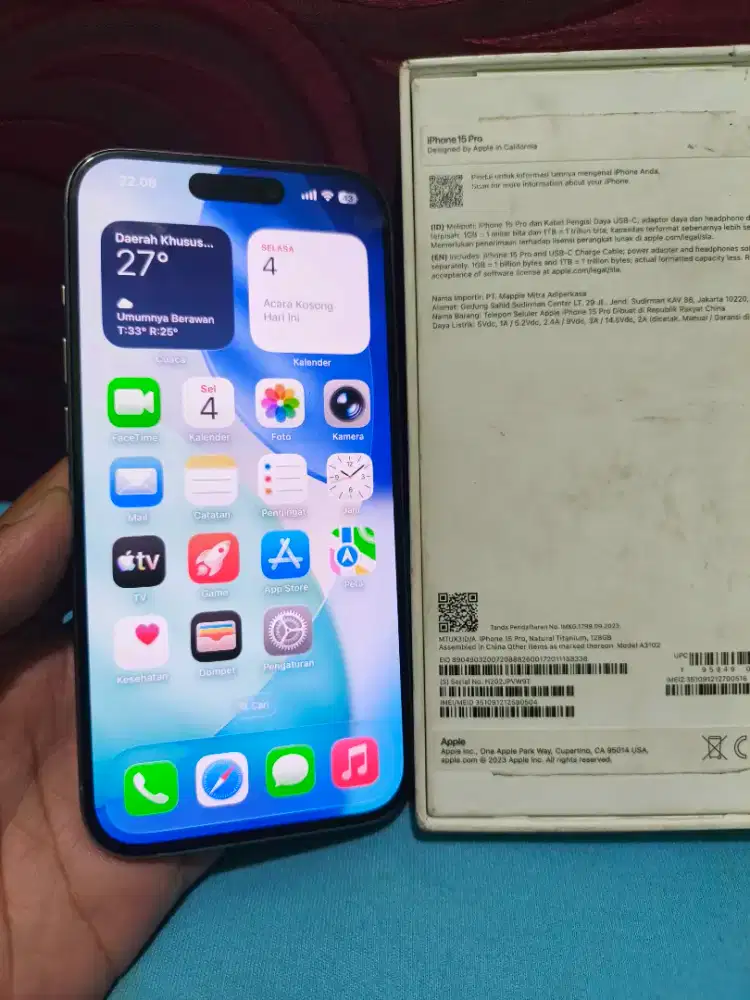 Iphone 15 Pro iBox Fullset Ori Mulus