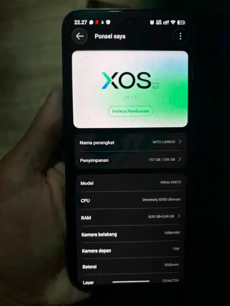 INFINIX GT 30 PRO 8/256GB FULLSET BEKAS