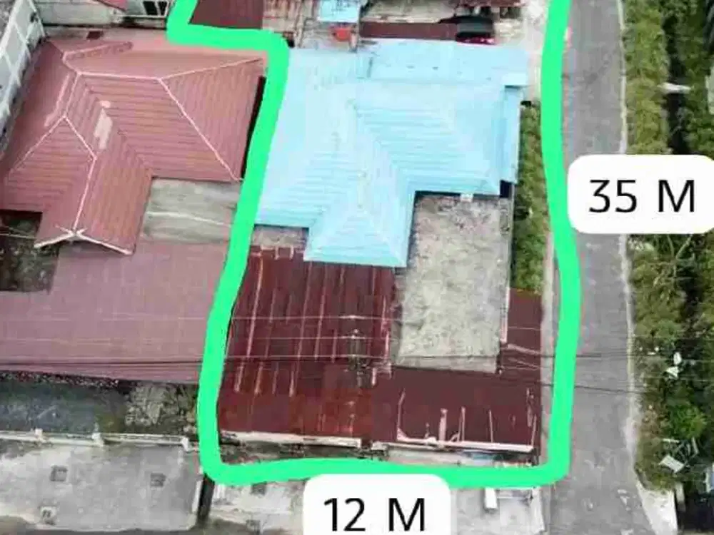 Jl. Temanggung Tilung induk lebar depan 12 dan belakang 20 dan panjang 35 leter L (Ahmad Dody)
