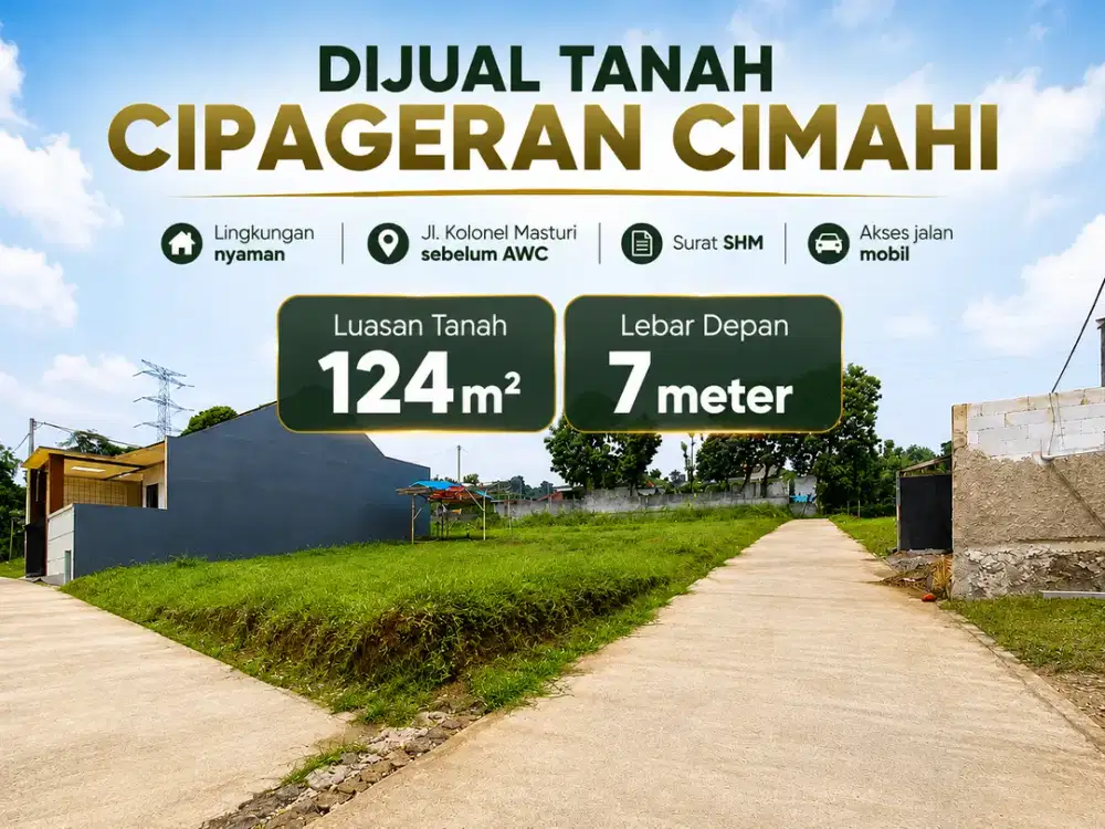 Tanah Cimahi Utara Kawasan Wisata: Lingkungan Nyaman 400 Jt-an