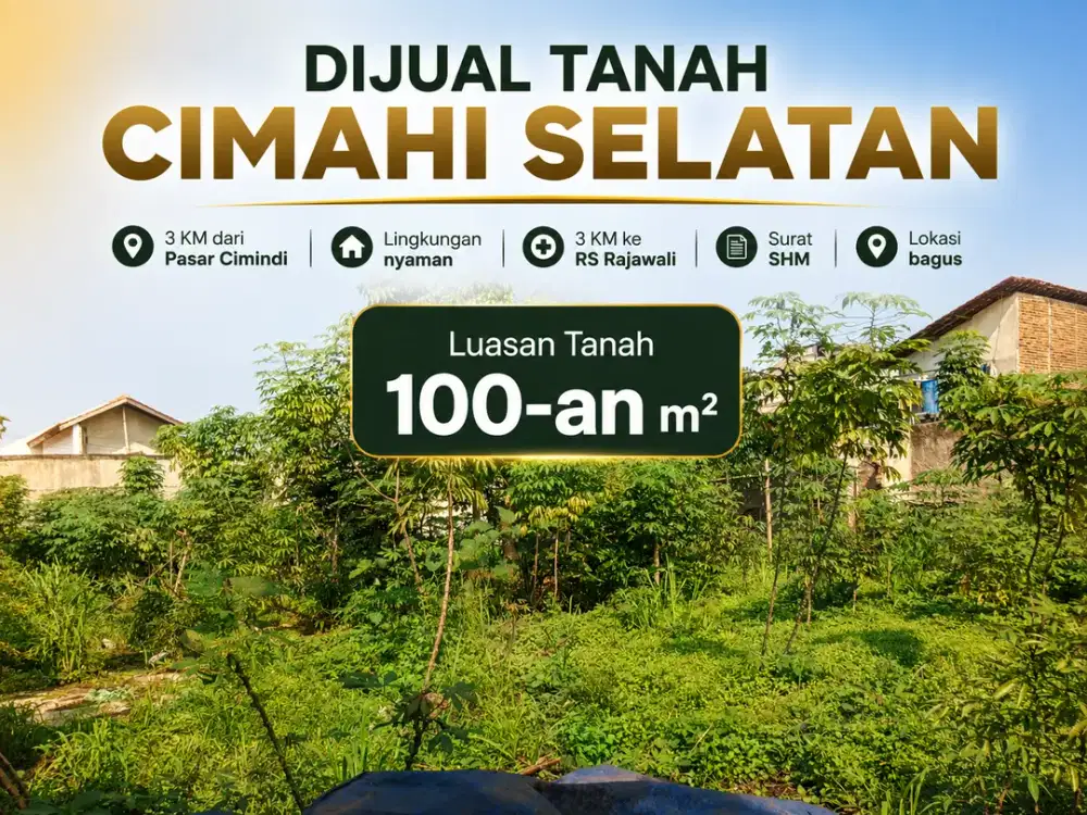 Tanah SHM Cimahi Selatan 400 Jt-an Dekat Pasar Cimindi