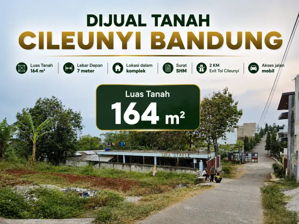 Dijual Tanah Cileunyi Bandung SHM 300 Jt-an Dekat Exit Tol