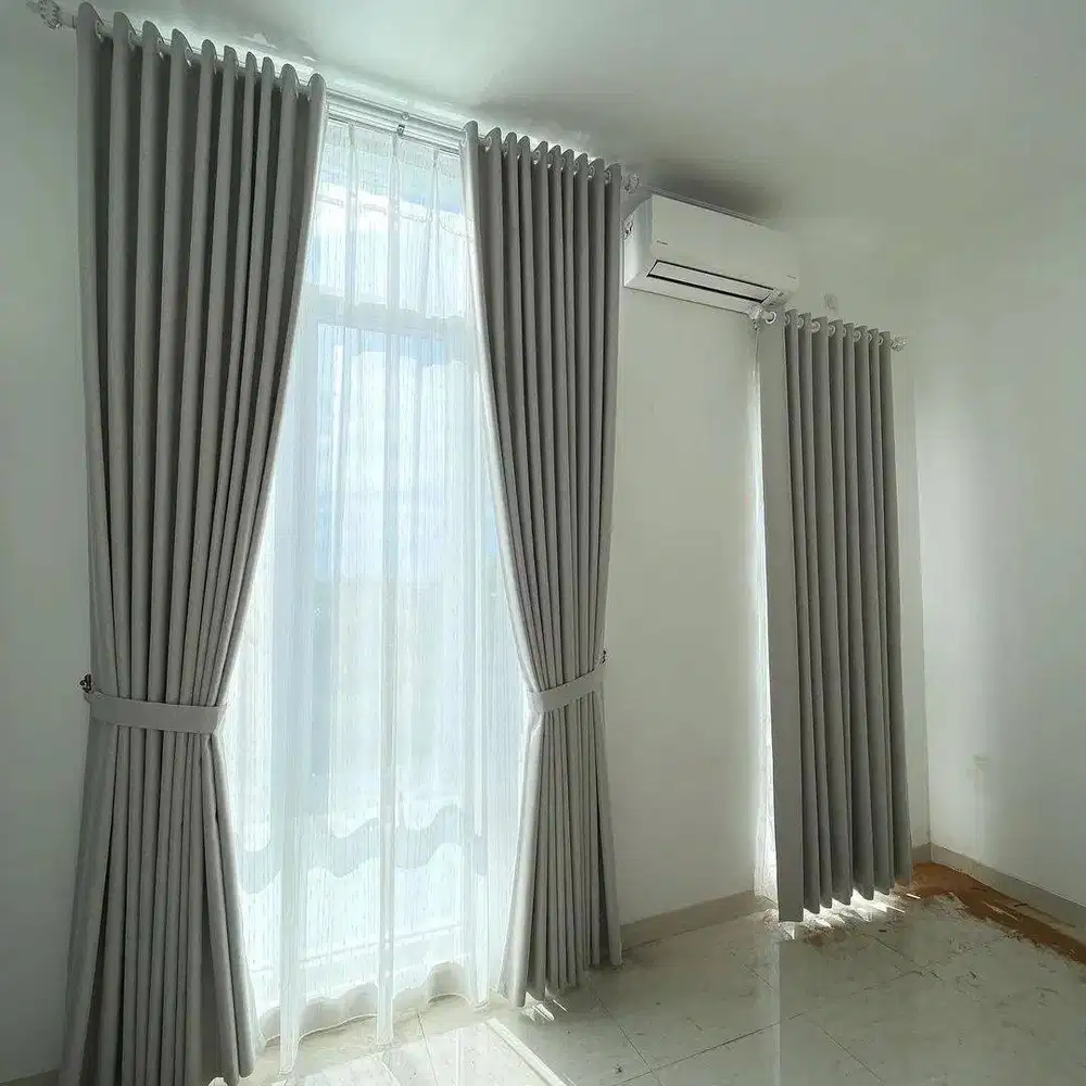 Jual Gorden Blackout Pasang Skat Klinik Hordeng Pintu Gordyn Vitrase