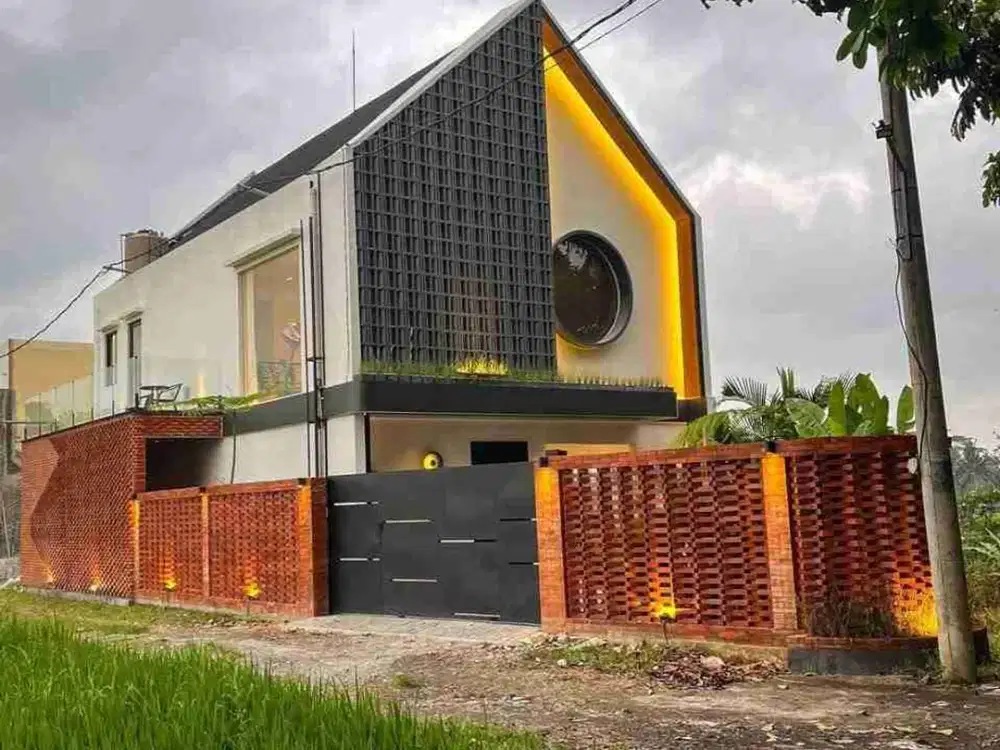 Vila Mewah Bergaya Industrial Modern yang Baru Selesai Dibangun