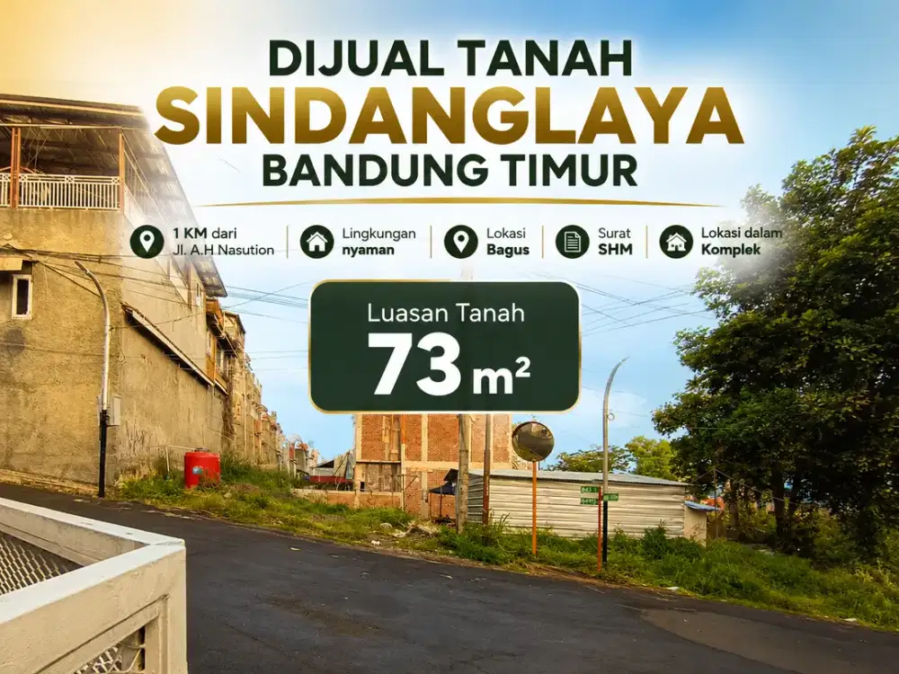 Tanah Bandung Timur SHM 400 Jt-an Dekat Jl AH Nasution Murah