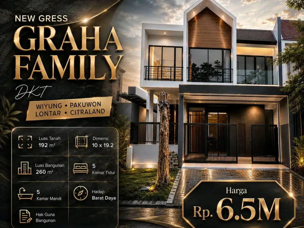 NEW GRESS GRAHA FAMILY DKT WIYUNG pakuwon lontar citraland