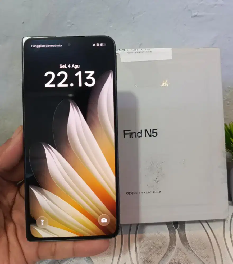 OPPO FIND N5 5G  RAM 16/512GB INTER ALL OPERATOR MULUS NORMAL FULLSHET