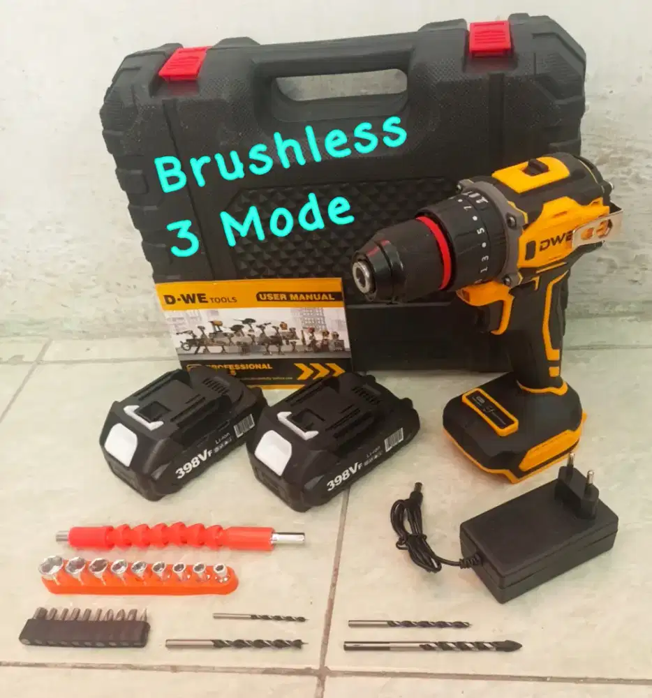 Sedia Bor cas/ Bor baterai mesin brushless 3mode