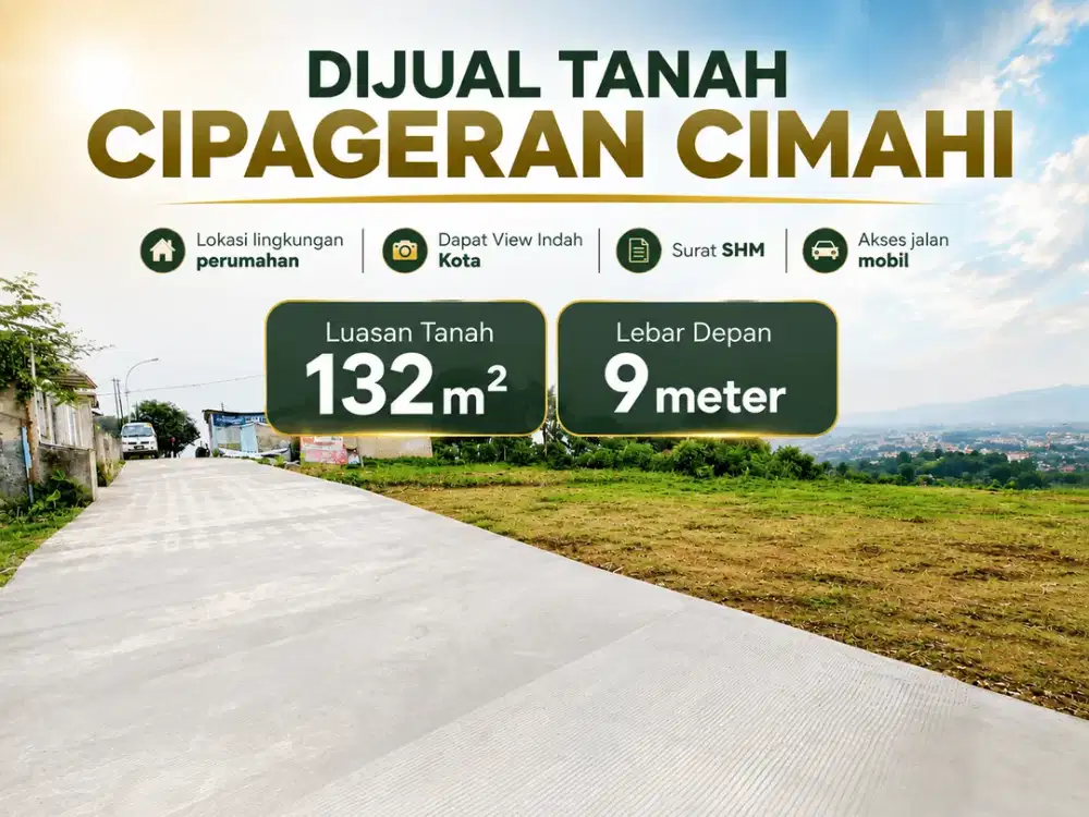 Jual Tanah SHM Cipageran Cimahi View Indah Kota 500 Jt-an