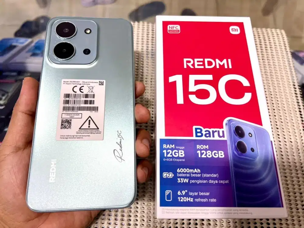 REDMI 15C 12/ 128GB LIKE NEW FUL ORIGINAL masih seperti baru