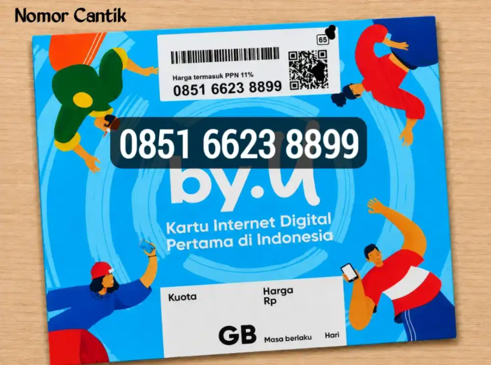 Kartu By.U Telkomsel Nomor Cantik Kuota 3 GB
