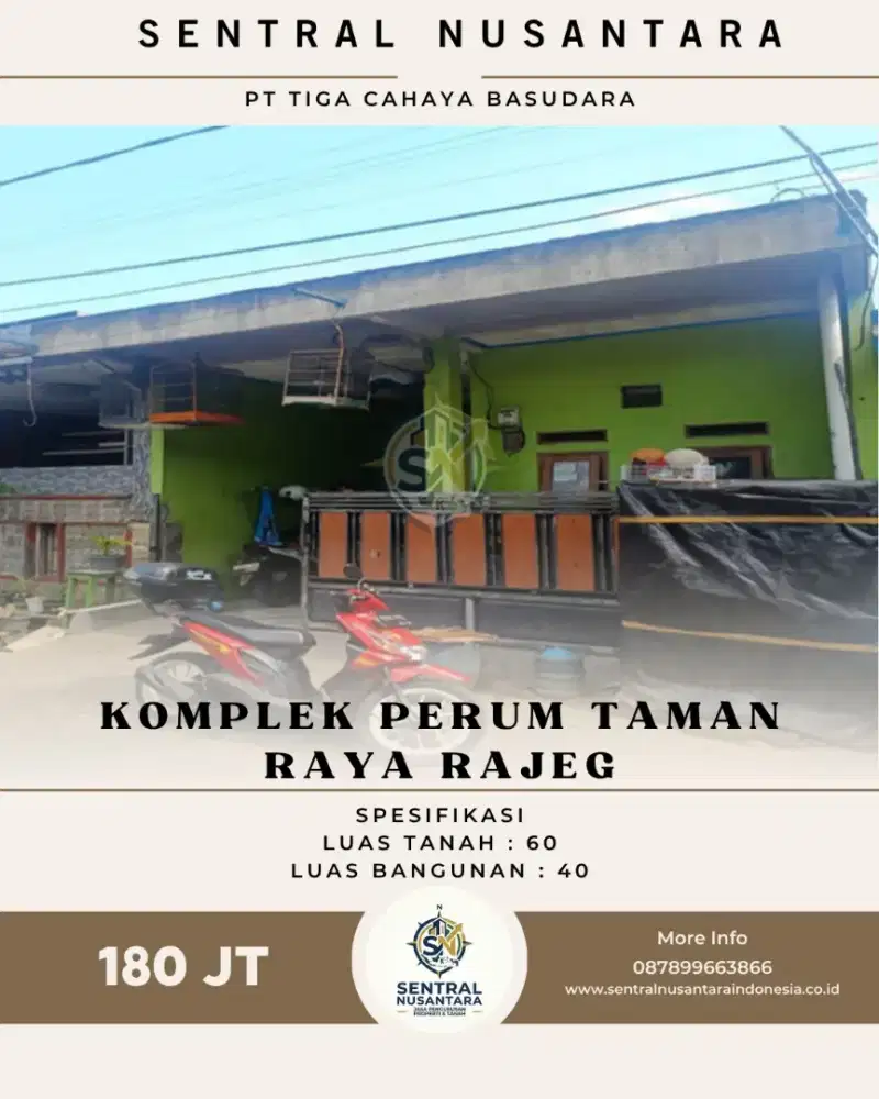 DIJUAL RUMAH DI KOMPLEK PERUM TAMAN RAYA RAJEG - Tangerang ( Cessie)