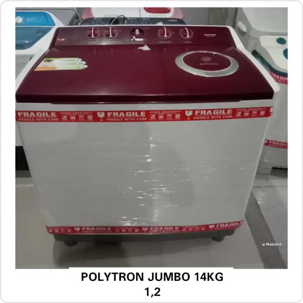 MESIN CUCI 2 TABUNG JUMBO 14 KG POLYTRON