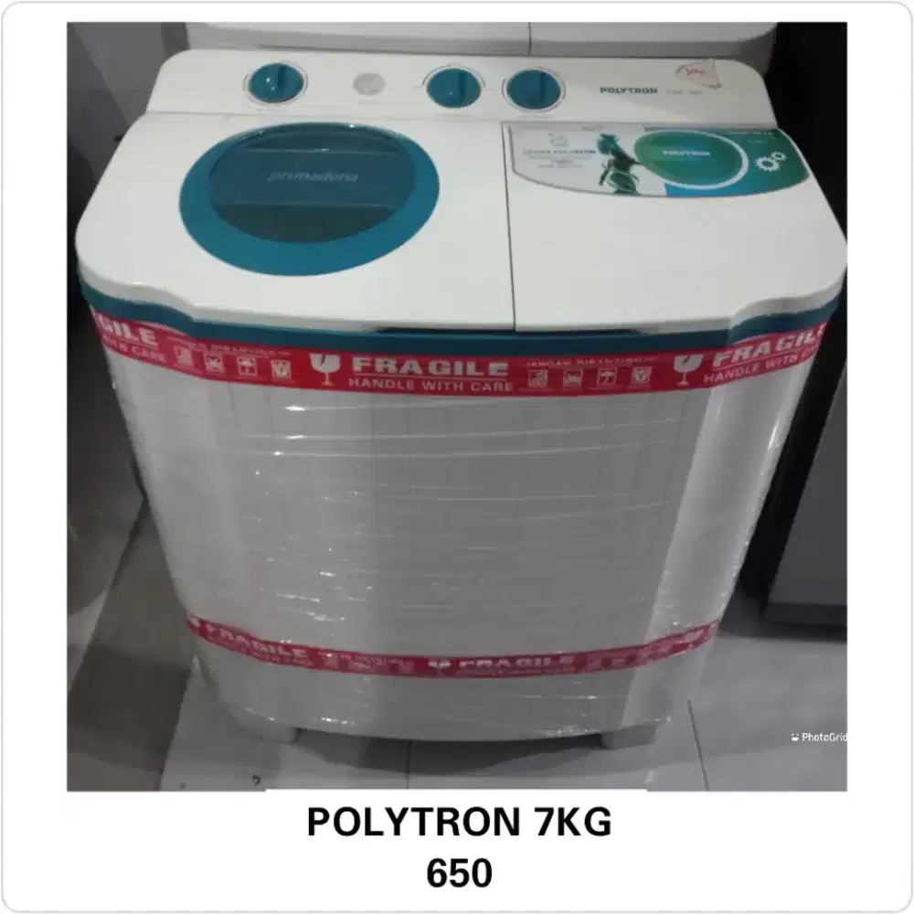 Mesin cuci 2 tabung Polytron 7kg