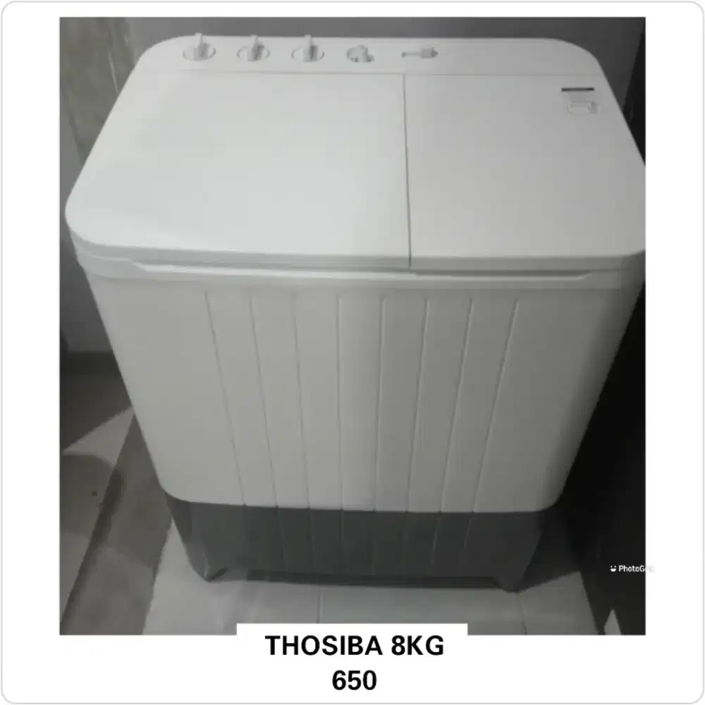 Mesin cuci 2 tabung Thosiba 8kg