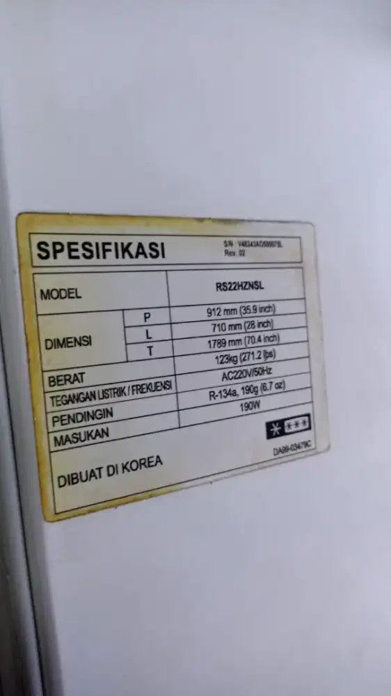 Kulkas samsung RS22HZNSL