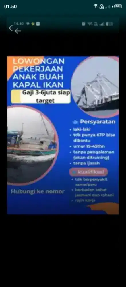 Loker Abk kapal(Larangan)