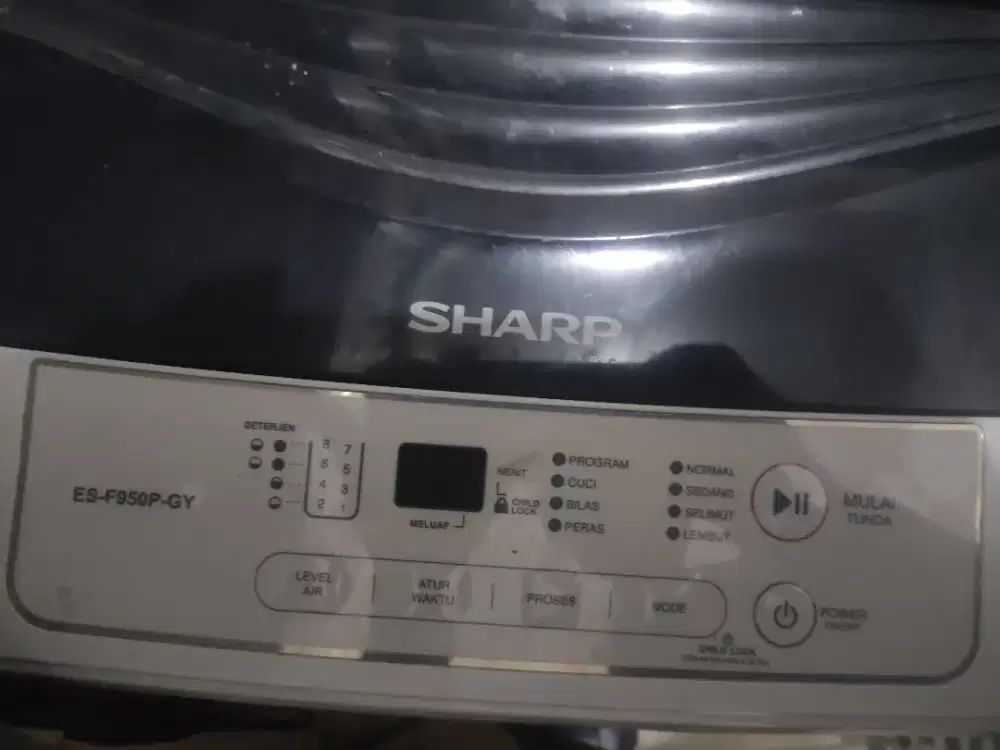 Mesin Cuci 1 Tabung Sharp ES-F950P-GY (Pemakaian 6 Bulan)