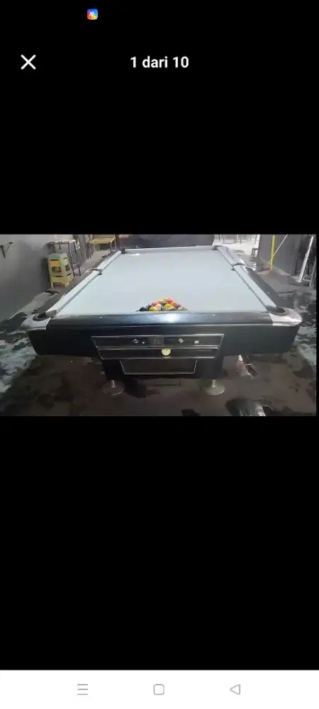 Jual meja billiard 9 feet,kondisi masih stabil,batu hitam impor