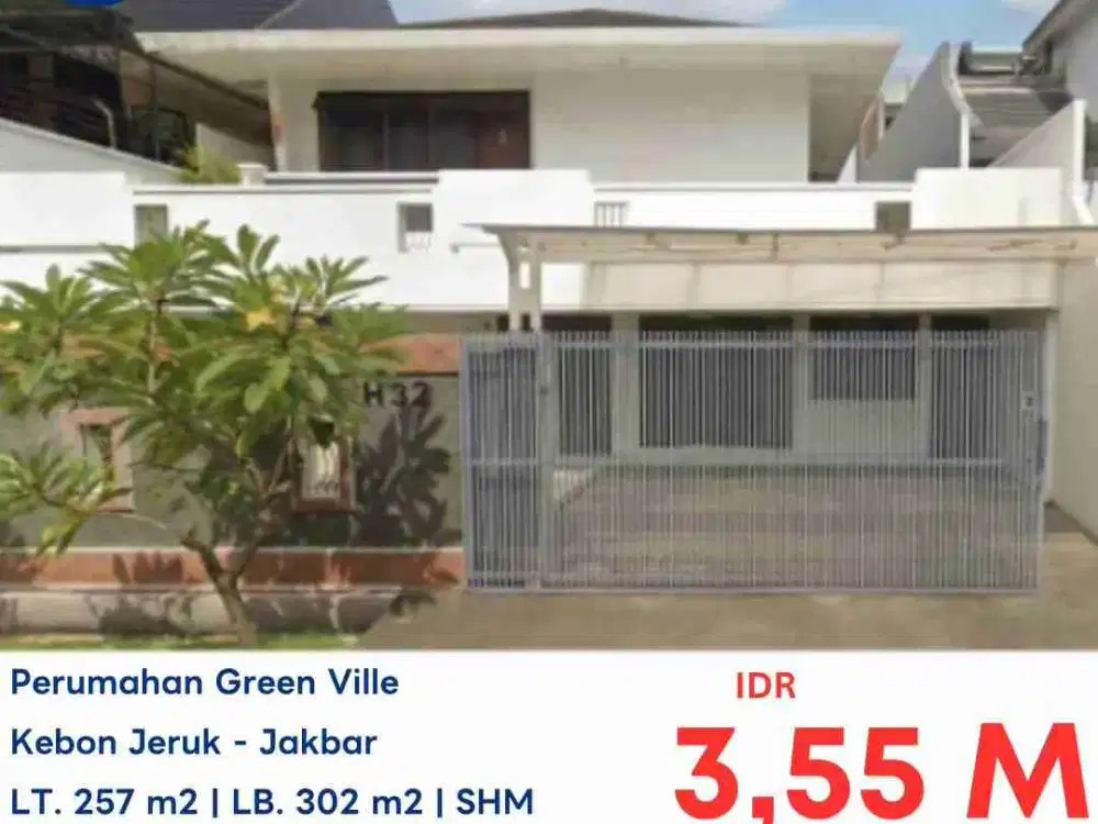 LELANG RUMAH TINGGAL DI PERUMAHAN GREENVILLE DURI KEPA JAKARTA BARAT