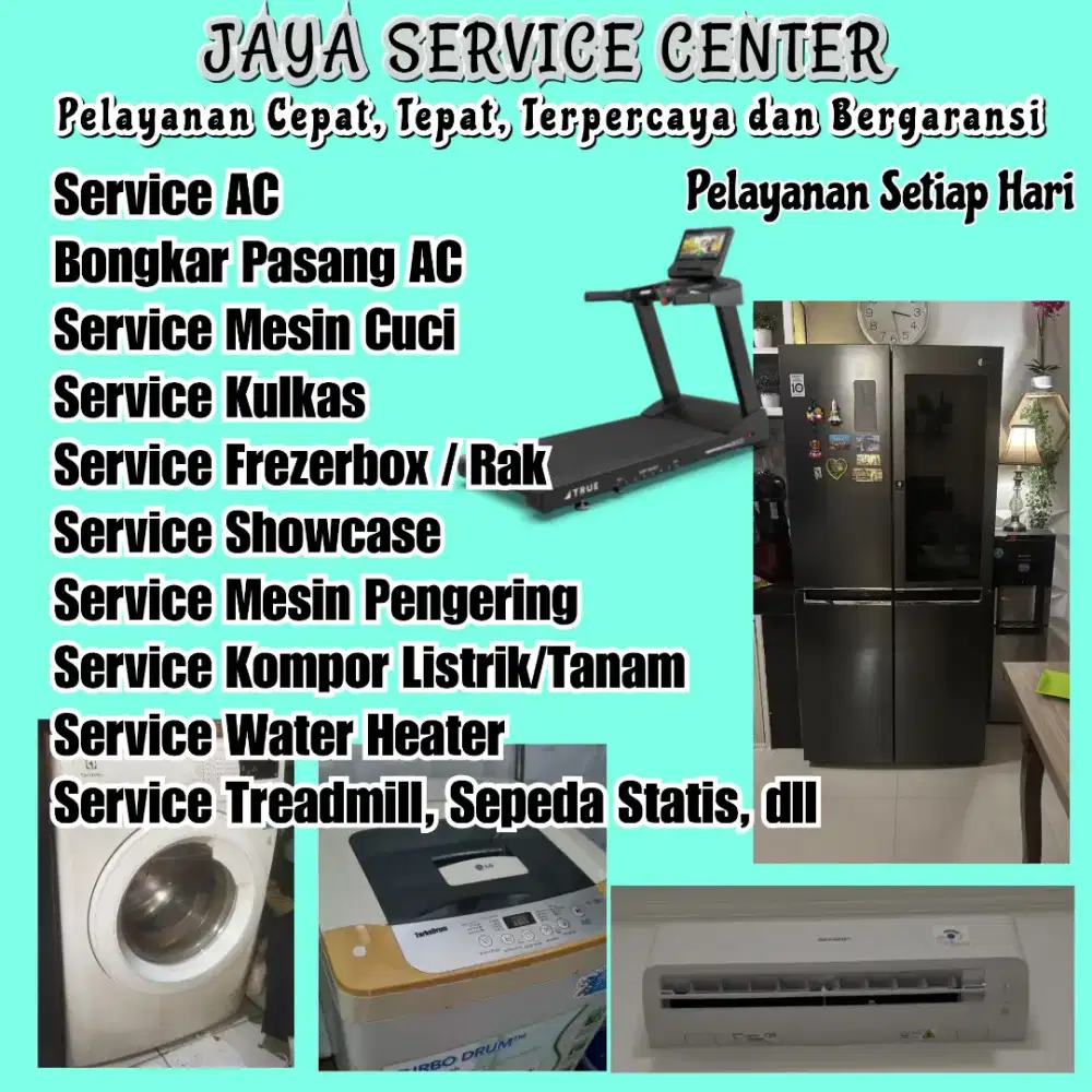 Service AC Kulkas Frezer Mesin Cuci Servis Treadmill Bongkar Pasang AC