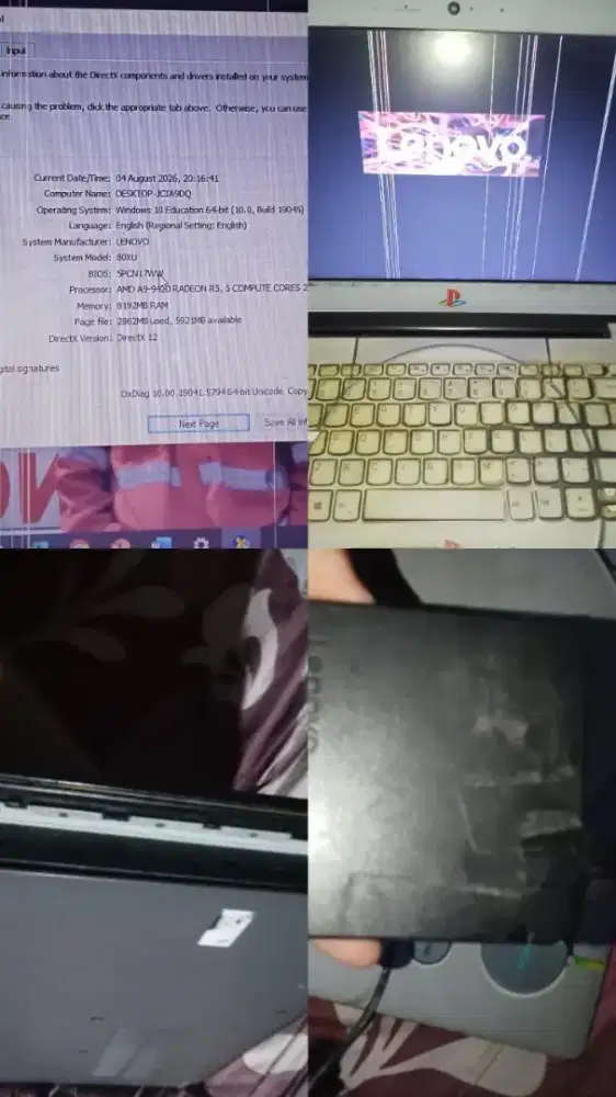 Lenovo AMD A9, RAM 8 GB, Windows 10, keyboard normal