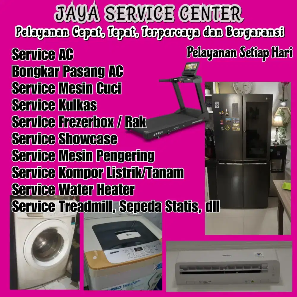 Service AC Bongkar Pasang AC Servis Mesin Cuci Kulkas Frezer Treadmill